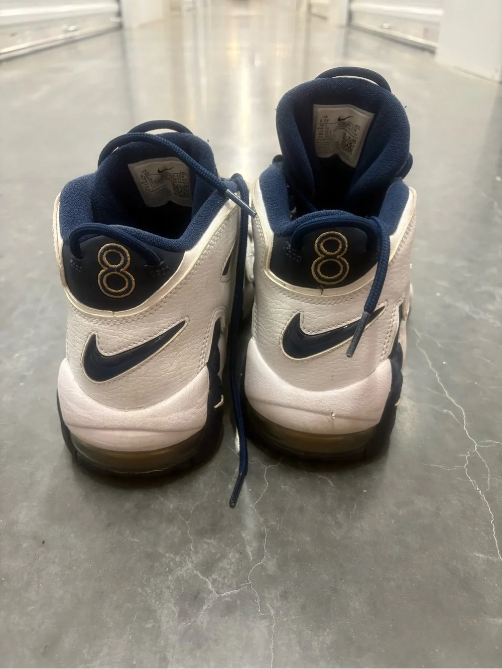 Nike Air More Uptempo Olympic Navy White Gold 6.5Y Women’s 8